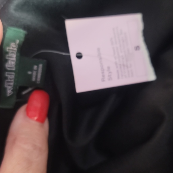 Wild Fable Black Floral embossed burn out velvet off shoulder mini Dress small - Picture 8 of 9